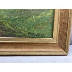 Robert Wood (British 20th century): 'The Lane Silpho' & two other North Yorkshire Farm scenes, three oils on canvas & board signed and dated (19)89/92/93, 28cm x x 44cm diminishing (3)