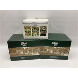 Three Lilliput Lanes, comprising Haworth Village, Homeward Bound for Christmas and Full Steam Ahead, with original boxes