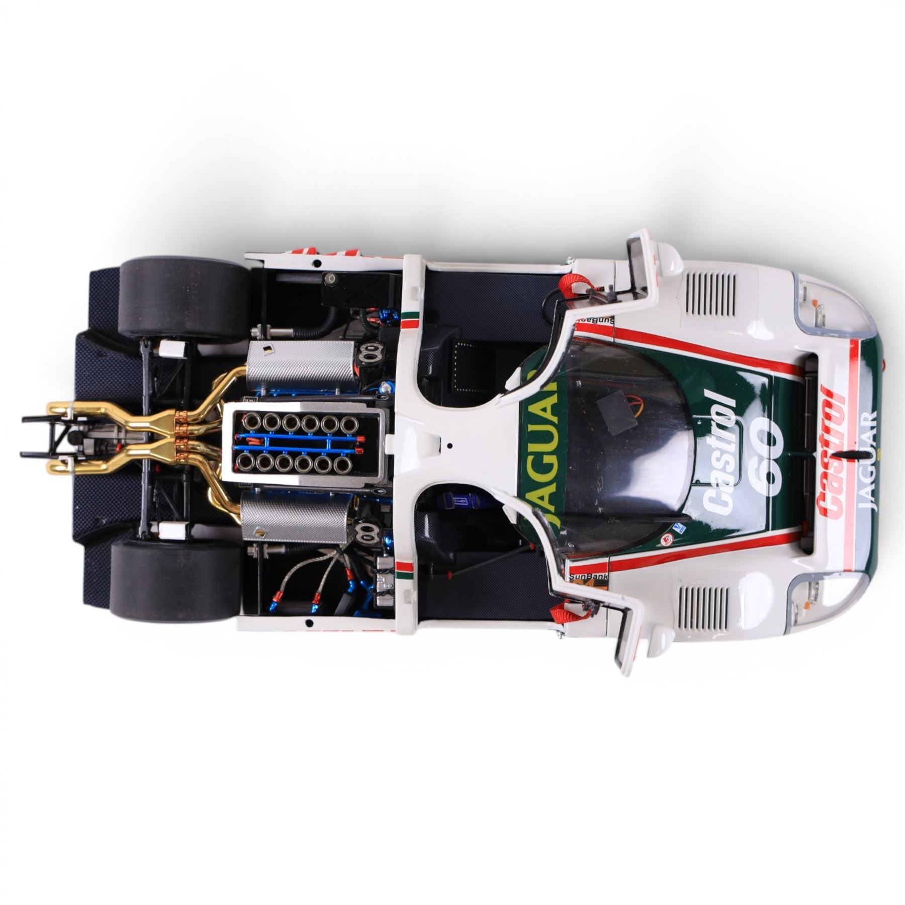 Motorbox Exoto Jaguar XJR-9 IMSA, in white, green and red Castrol livery #60, boxed
