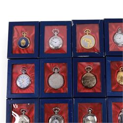 Twenty Hachette Pocket Watch Collection watches, in boxes with folder of associated magazines
