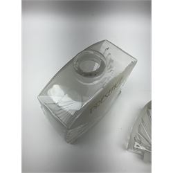 'Presence' by Paul Parquet Art Deco style large display glass perfume bottle factice with stopper, H28cm