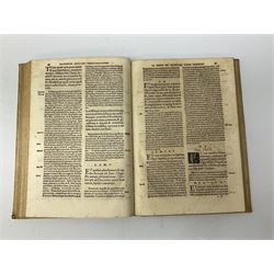 Zacha Riae Episcopi Chrysopolita Ni, Uiri Suo Tempore Celeberrimi, In Unu Ex Quatuor Fiue De Concordia Evangelistarum, Libri Quatuor, Iam Nunc Primu Typis Excusi .... 1535 Eucharius Ceruicornus Excudebat. Title page with border of engraved figures. Later full vellum binding.