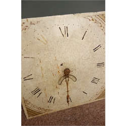  19th century 30 hour longcase clock movement with 12in square painted dial  