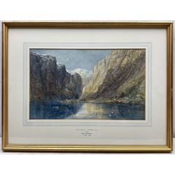 Mary Weatherill (British 1834-1913): 'Early Morning - Hardanger Fjord' Norway, watercolour signed, titled on the mount 26cm x 42cm
