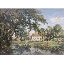 William Greaves (British 1852-1938): Country Farmstead in Summer, oil on canvas signed and dated 1925, 45cm x 60cm