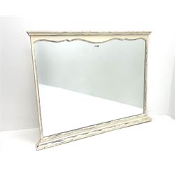 Laura Ashley French style distressed cream painted wall mirror