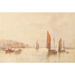 Frank Rousse (British fl.1897-1917): Whitby Outer Harbour, pair watercolours signed 36cm x 54cm (2)