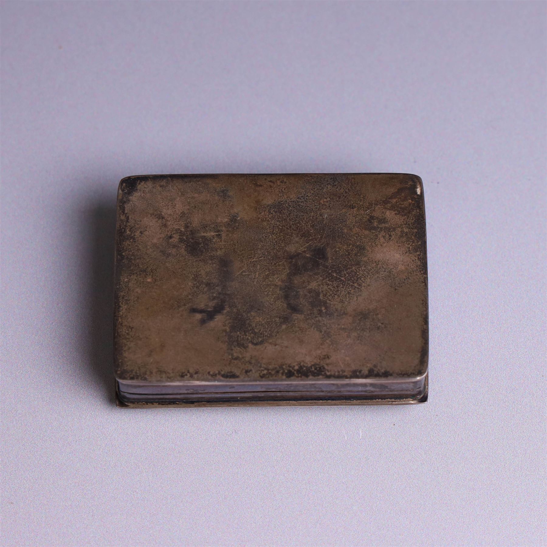 Modern silver box, with enamel plaque to hinged lid depicting a ship at full sail, stamped 925