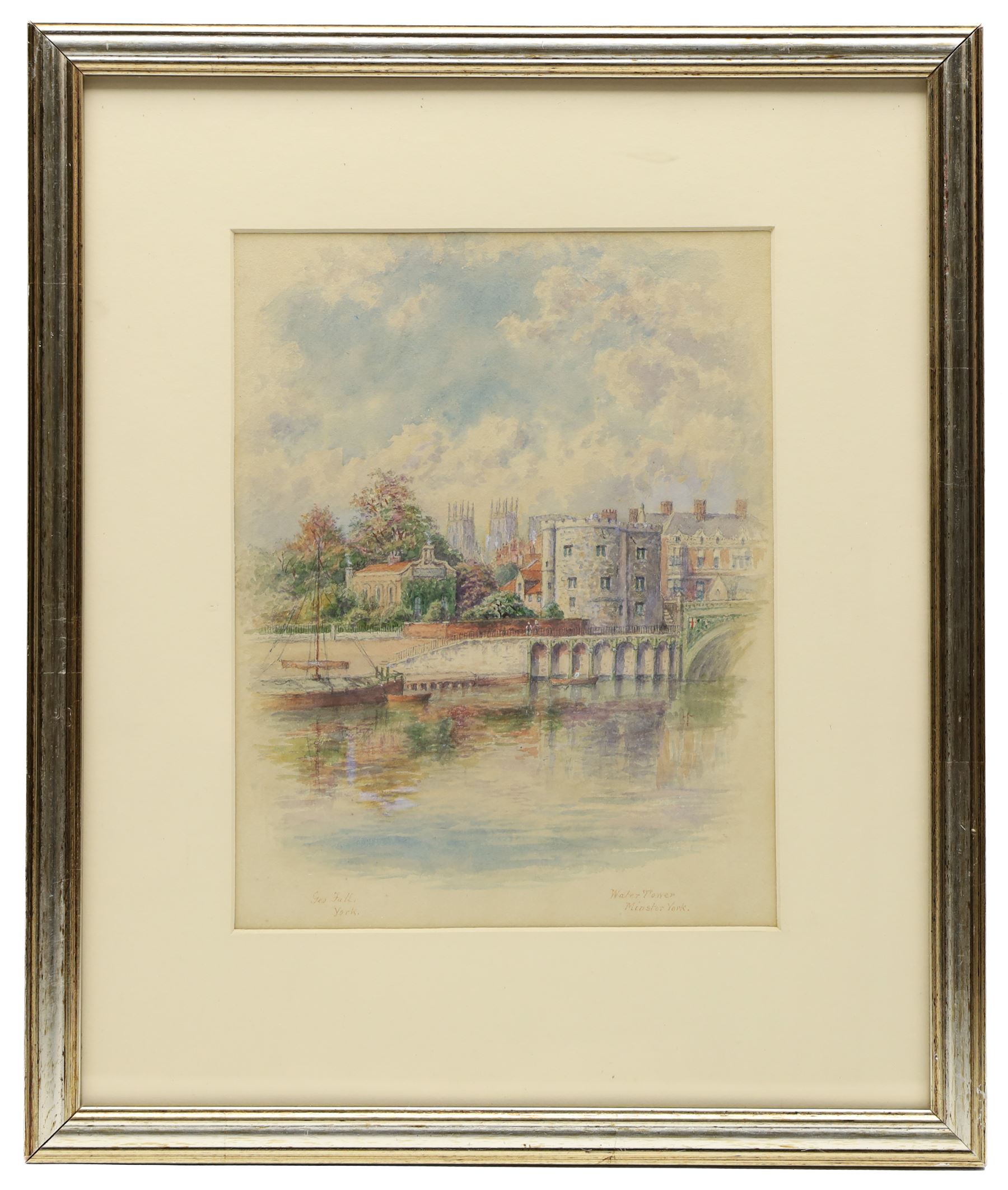 George Fall (British 1848-1925): 'Water Tower - Minster York', watercolour signed and titled 26.5cm x 20.5cm