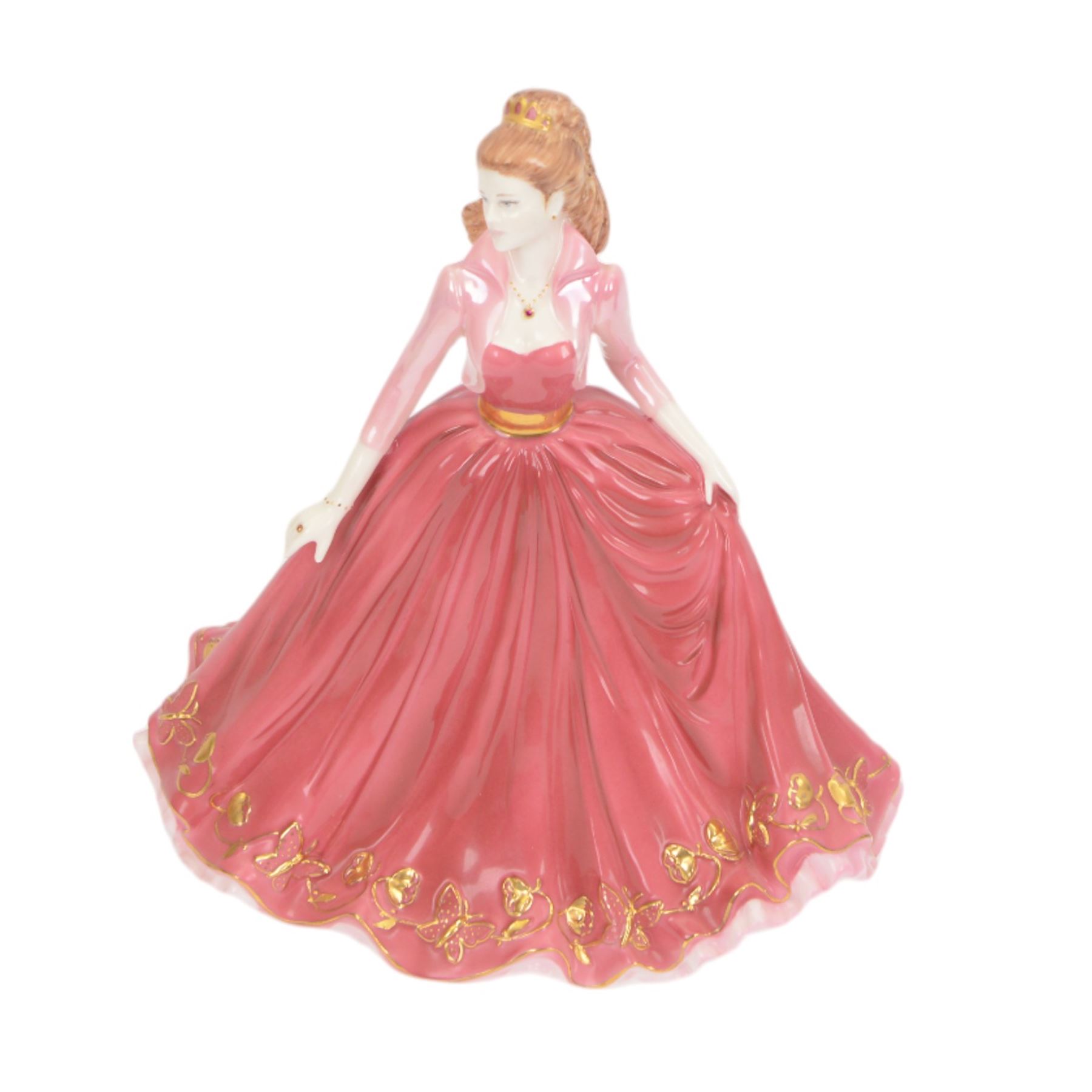 Four Coalport figures from The Gem Collection, comprising Sapphire limited edition 175/1500, Dimond limited edition 101/1500, Emerald limited edition 387/1500 and Ruby limited edition 148/1500, all with certificates and boxes 