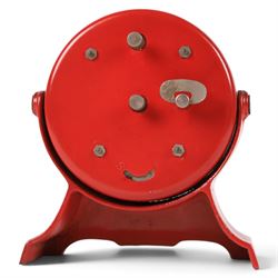 Eastman Kodak dark room timer, red metal body raised on base with swivel action, H14cm