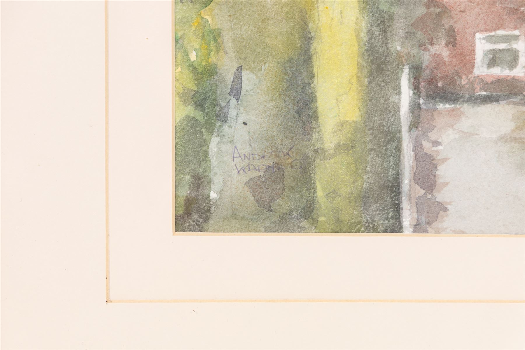 Andrew Warnes (East Riding 20th Century): 'Skidby Windmill' 'Burton Agnes Church' 'River Derwent' and another, set of four watercolours signed, mostly titled verso max 35cm x 25cm (4)