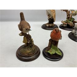 Quantity of Country Artists figures, comprising Woodland Visitors G800, Otter Family CA 552, Barn Owl CA 431, Wren CA 81, Mouse and Acorn CA784, Kingfisher - Broadway CA422, Early Days - Barn Owlets CA 720, together with two Border Fine Arts figures comprising Woodcock by James Harvey, 1985 and First Outing, Many with original boxes (9)