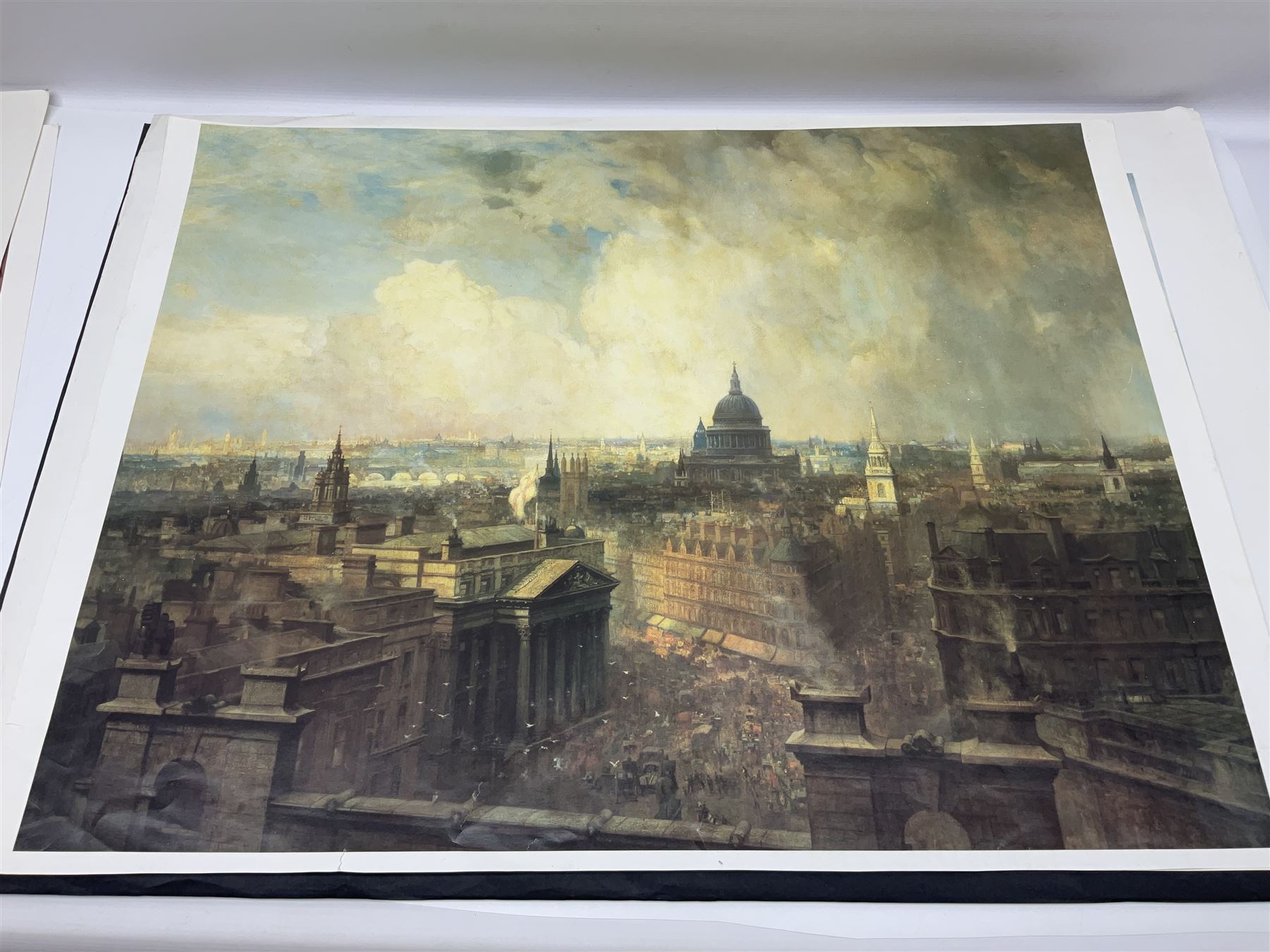 Large poster entitled 'Crests and Badges of the British Army in Daily Use 56 x 86cm; together with twenty-five colour prints of military interest including Crimean War, Boer War, WW2 etc; various sizes; all unframed