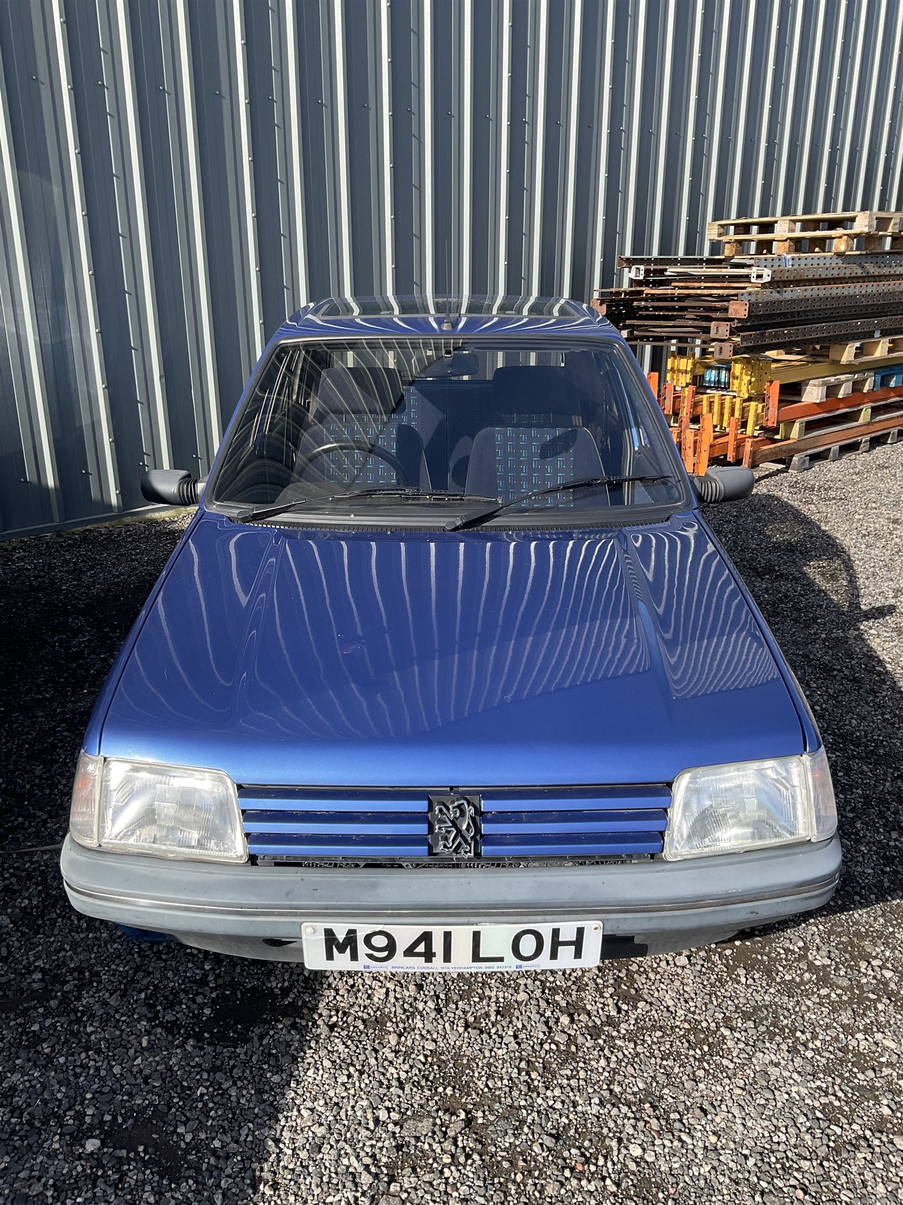 M941 LOH - Peugeot 205 1.6L injection Mardi Gras, five door hatchback, 36,000 miles, blue, V5 present, 2 x keys, runner

Alternative buyers premium of 10% + VAT applies. - THIS LOT IS TO BE COLLECTED BY APPOINTMENT FROM DUGGLEBY STORAGE, GREAT HILL, EASTFIELD, SCARBOROUGH, YO11 3TX