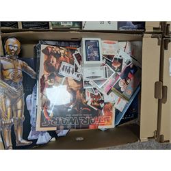 Collection of Sci-Fi related books, collectables and ephemera, including Star Wars, Buffy, Star Trek, Doctor Who and James Bond, together with other novels and non-fiction books, in six boxes