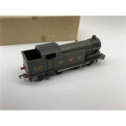 Hornby Dublo - three-rail G.W.R. Class N2 0-6-2 Tank locomotive No.6699 with guarantee and tested tag in plain cardboard repair type box.
