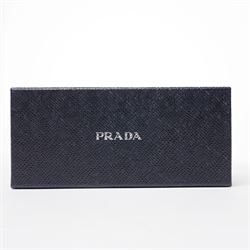Prada - pair of cat-eye sunglasses, with green acetate frames and graduated tinted lenses, the arms in tortoiseshell finish with gold-tone ‘Prada’ branding, unused with original hard case and box