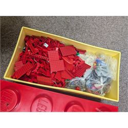 Collection of loose Lego, contained in three stackable Lego brick boxes