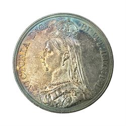 Queen Victoria 1887 silver crown coin