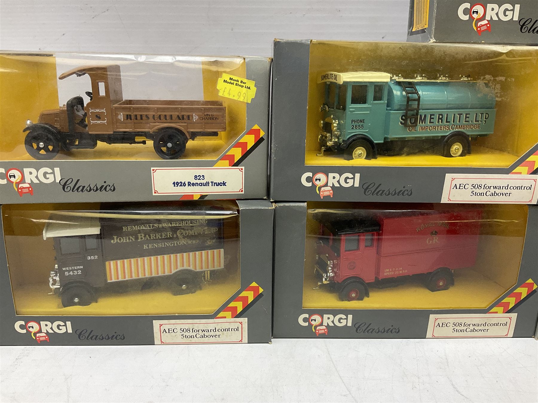 Fourteen boxed Corgi Classics die-cast models, to include ACE 508 forward control 5to Cabover, Bedford O Series Pantechnicon, Mack Truck, Thornycroft bus, etc 