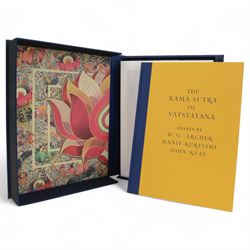 Folio Society: Vatsyayana, The Kama Sutra, translated from the sanscrit by Sir Richard Burton & F. F. Arbuthnot, London: Folio Society, 2018, folio, original cloth-backed case, original cloth binding with further volume of essays, illustrations by Victo Ngai, tipped in colour illustrations, with loose signed print in original wrapping, limited edition 17/750