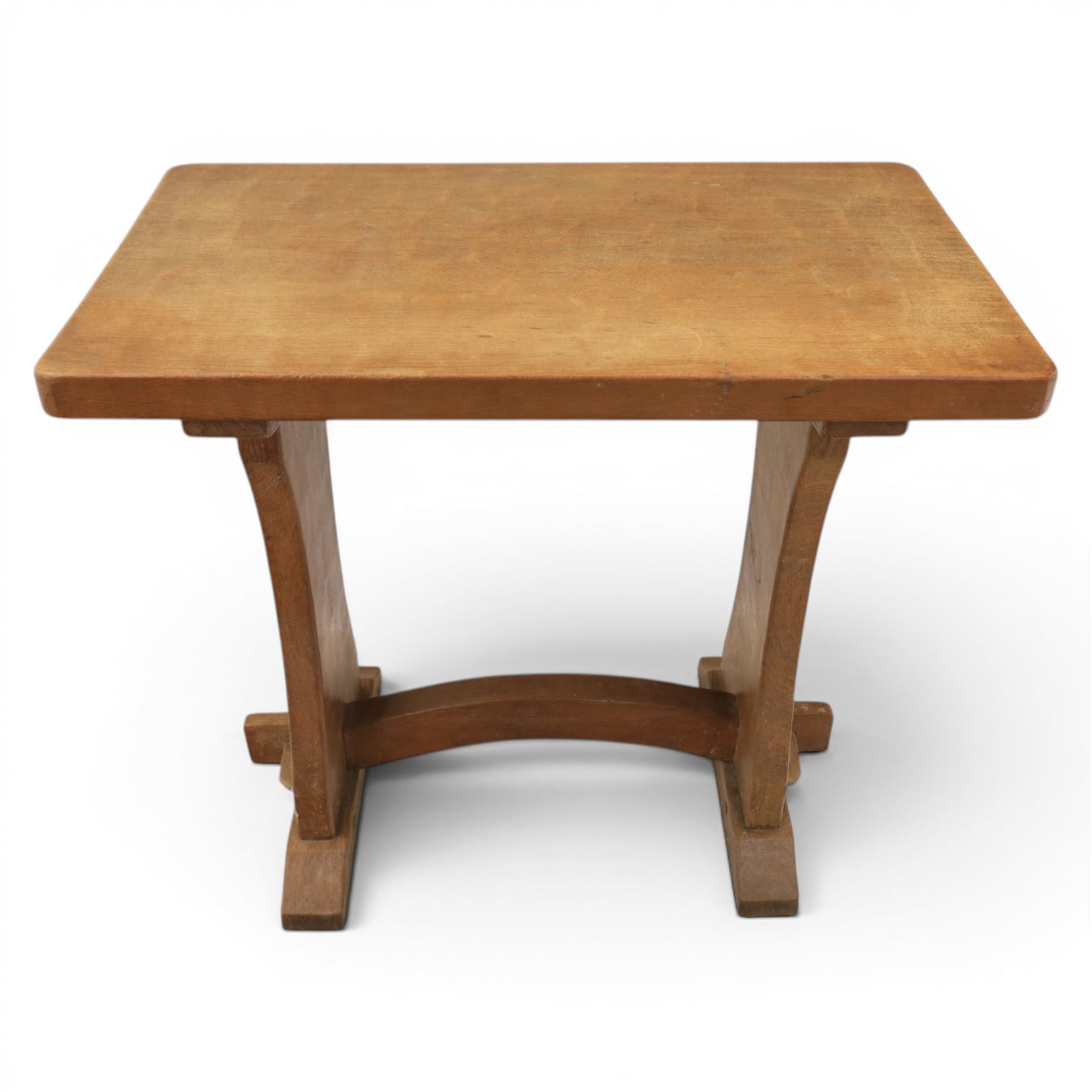 Oakleafman - adzed oak occasional table, from the workshop of David Langstaff, Easingwold