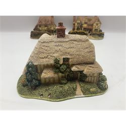 Twelve Lilliput Lanes, including the full Helen Allingham Collection, Chalfont St  Giles, Midhurst, Great Wishford and Witley and from the Blaise Hamlet Classics Collection, Circular Cottage, Dial Cottage, Double Cottage etc, all with original boxes 