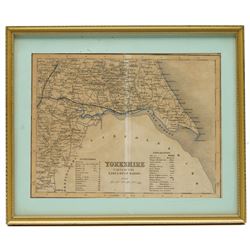 Robert Morden (British c.1650-1703): 'The North Riding of Yorkshire', 17th/18th century engraved map 38cm x 44cm; Sidney Hall (British 1788-1831): 'Yorkshire North Riding', 18th/19th century miniature county map with hand-colouring 7.5cm x 13cm; Thomas Dugdale (British fl.1838-1843): 'Yorkshire Parts of the East & West Riding', 19th century engraved map 18cm x 24cm (3)