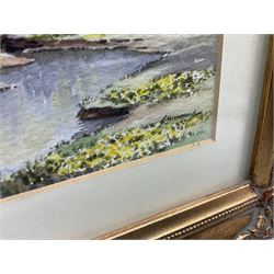 Leonard W Owens (British 20th century): 'Pheasants by a Farm near Hutton-Le-Hole', oil on canvas signed and dated 1986 together with Chris Hammond  (British 20th century): 'Springtime', watercolour signed, titled and dated 1990 verso max 30cm x 45cm (2)