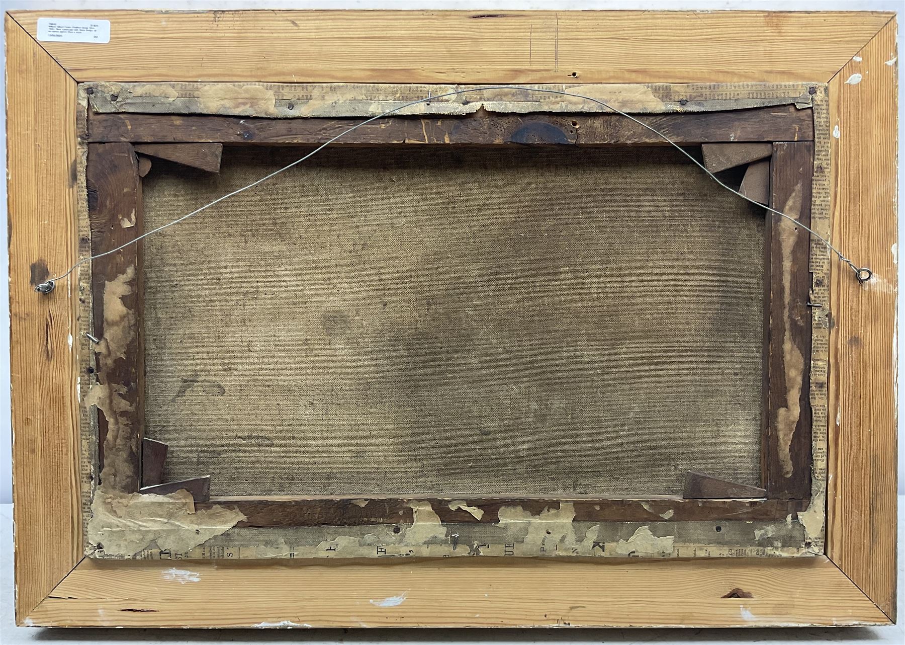 William Gilbert Foster (Staithes Group 1855-1906): River Landscape with Stone Bridge, oil on canvas signed 34cm x 54cm