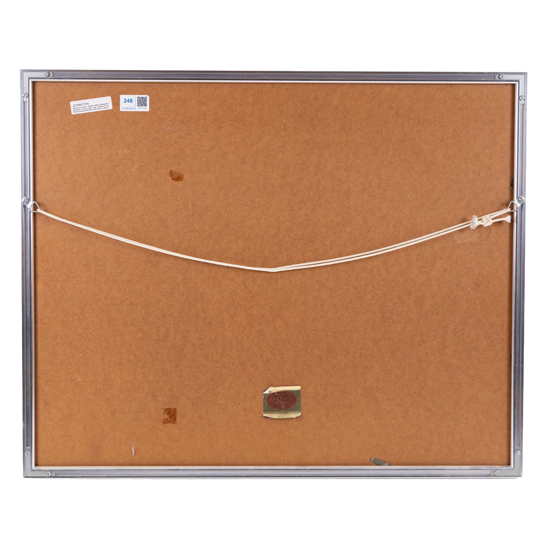 Phil Greenwood (British 1943): 'Border Country', limited edition etching and aquatint signed dated '80 titled and numbered 96/350 with Christie's publishing blind stamp 51cm x 64cm