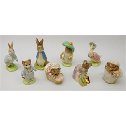  Eight John Beswick Beatrix Potter figures including Sweet Peter Rabbit, Tom Kitten, Mrs Tiggy-Winkle and others, in original boxes (8)  