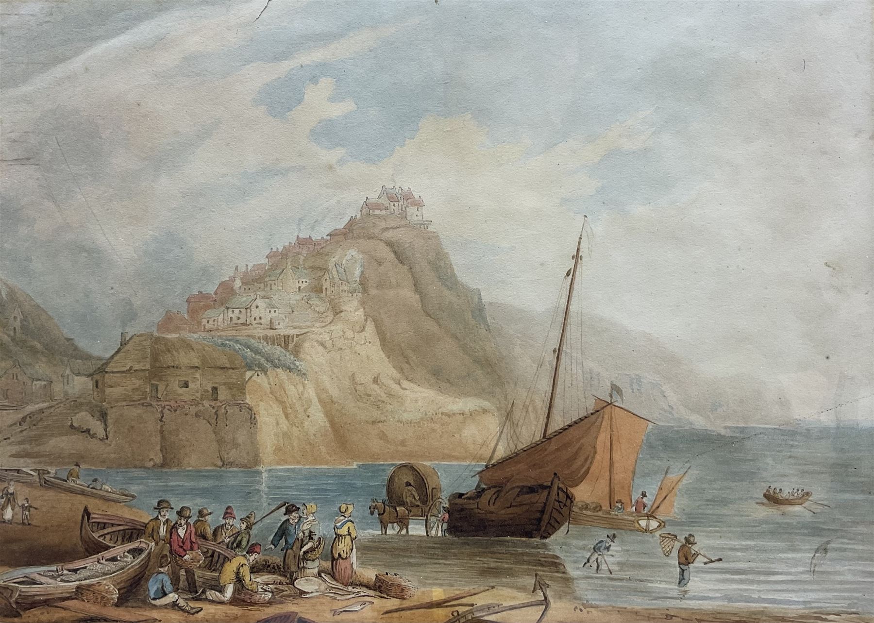 After Francis Nicholson (British 1753-1844): View of Robin Hood's Bay, watercolour unsigned 23cm x 32cm 