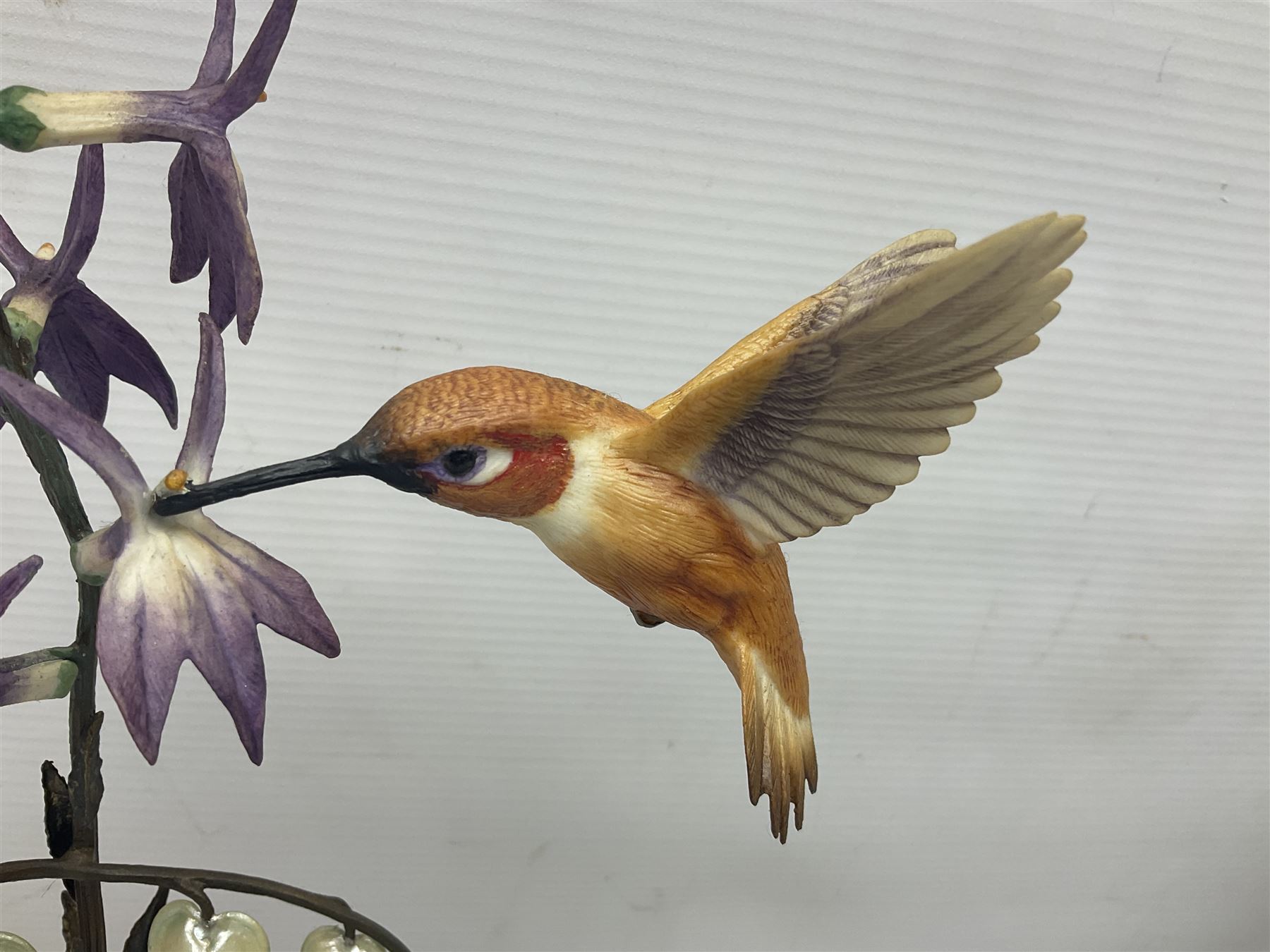 Franklin Mint House of Faberge, four humming bird figure groups, comprising Flight of Fancy, Beauty in Bloom, Splendor in the garden and The Enriched Garden, largest H35cm