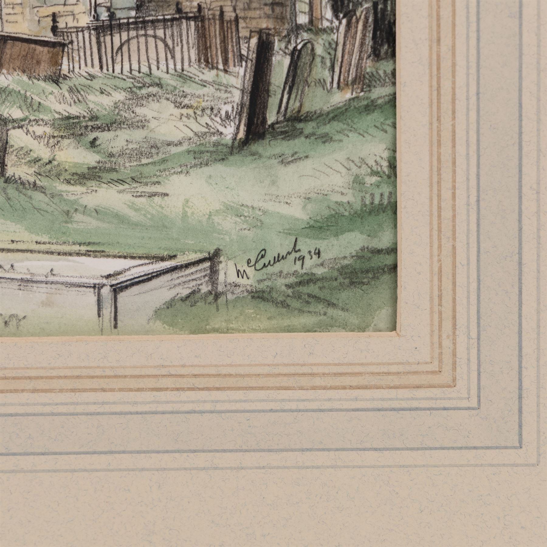 Joseph Ridley Ratcliffe McCulloch RBA (British 1893-1961): Collection of locations across North Yorkshire including 'Scarboro' Castle' and 'Whitby', five mixed media signed dated and titled max 19.5cm x 31.5cm (5) (unframed)
