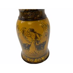 Royal Doulton Morrisian ware vase decorated with female figures, with printed and impressed marks beneath H25cm. 
