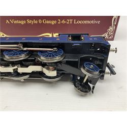 Darstaed '0' gauge - SDJR 2-6-2 tank locomotive No.26 in blue/black; boxed with original packaging and invoice dated 04/02/2017.