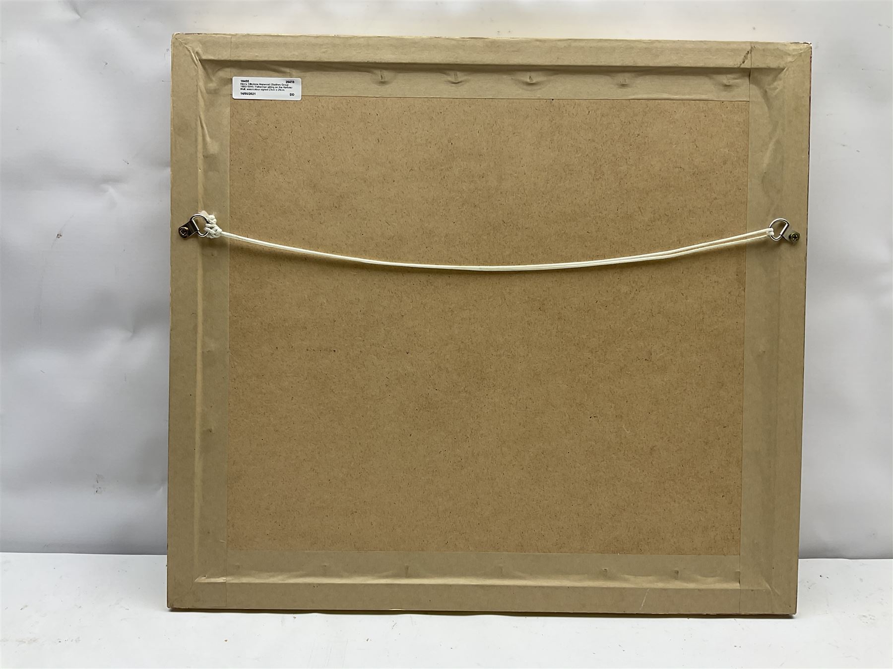 Henry Silkstone Hopwood (Staithes Group 1860-1914): Fisherman sitting on the Harbour Wall, watercolour signed 23cm x 29cm