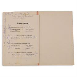 1965 Anglo-American Sporting Club 'A Boxing-Dinner Evening in Honor of Rocky Marciano Esq.' signed menu, with various boxing signatures including Rocky Marciano, Len Harvey, Tommy Farr, Joe Erskine and Charlie Chester