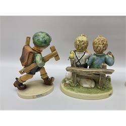 Twenty five Hummel figures by Goebel, to include Tuning up, Blessed Event, Book Worm, The Little Architect etc 