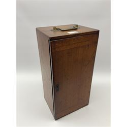 19th century Henry Crouch lacquered brass and black monocular microscope inscribed 'H. Crouch 51 London Wall London 476' with rack and pinion focusing H36cm, in fitted mahogany carrying case with extra lenses, twenty-six predominantly annotated prepared glass slides by W. Watson, Richard Suter, Wheeler, Thomas Groves etc including one marked Prize Medal Paris 1867, eight Walter White prepared card mounted slides and five original packets of C.J. Watkins unprepared specimens.