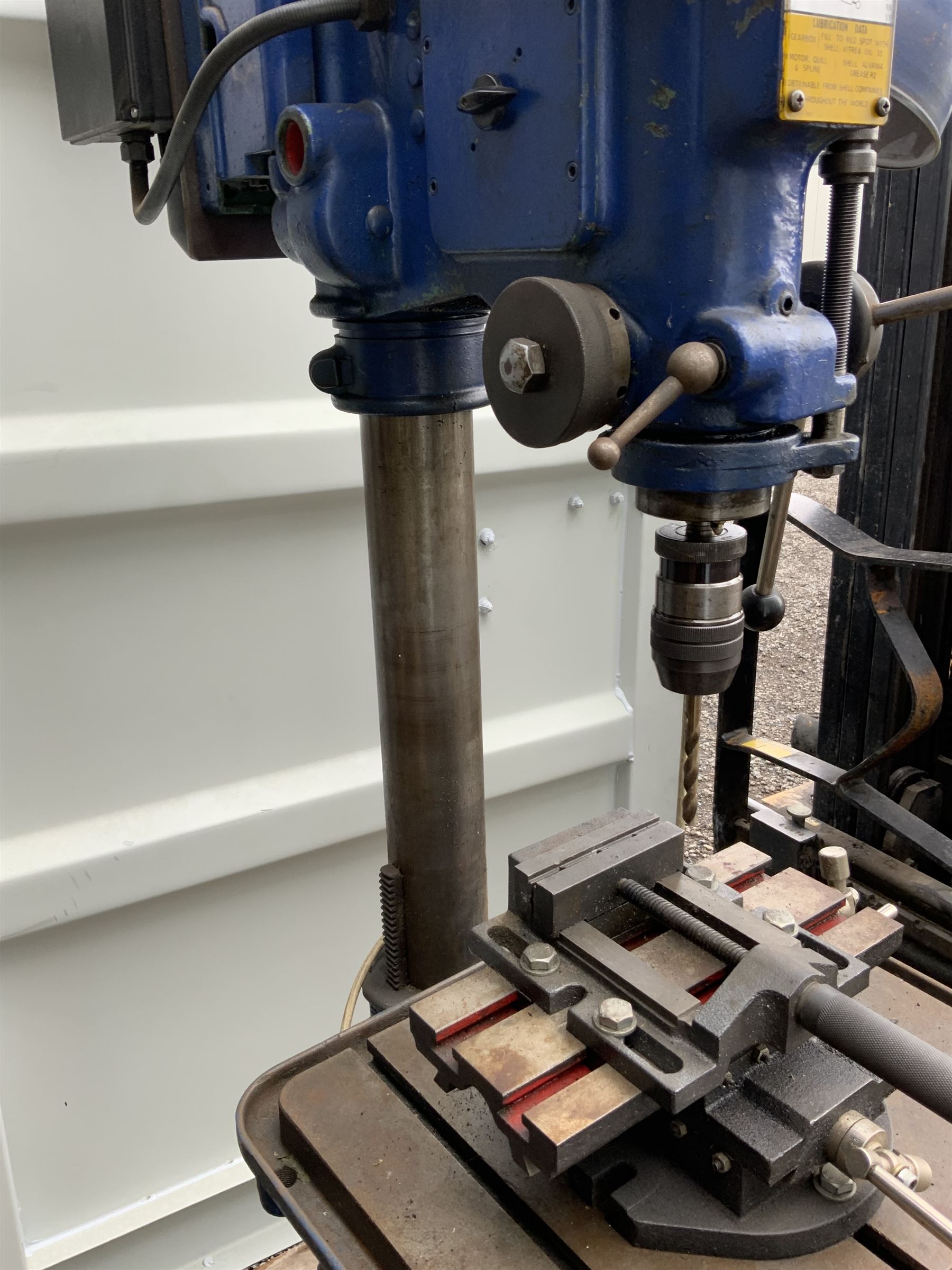 F. O’Brian & Co. Ltd - ‘Fobco 7/8’ large floor standing pillar drill, adjustable spindle speeds, with engineers vice attachment  - THIS LOT IS TO BE COLLECTED BY APPOINTMENT FROM DUGGLEBY STORAGE, GREAT HILL, EASTFIELD, SCARBOROUGH, YO11 3TX