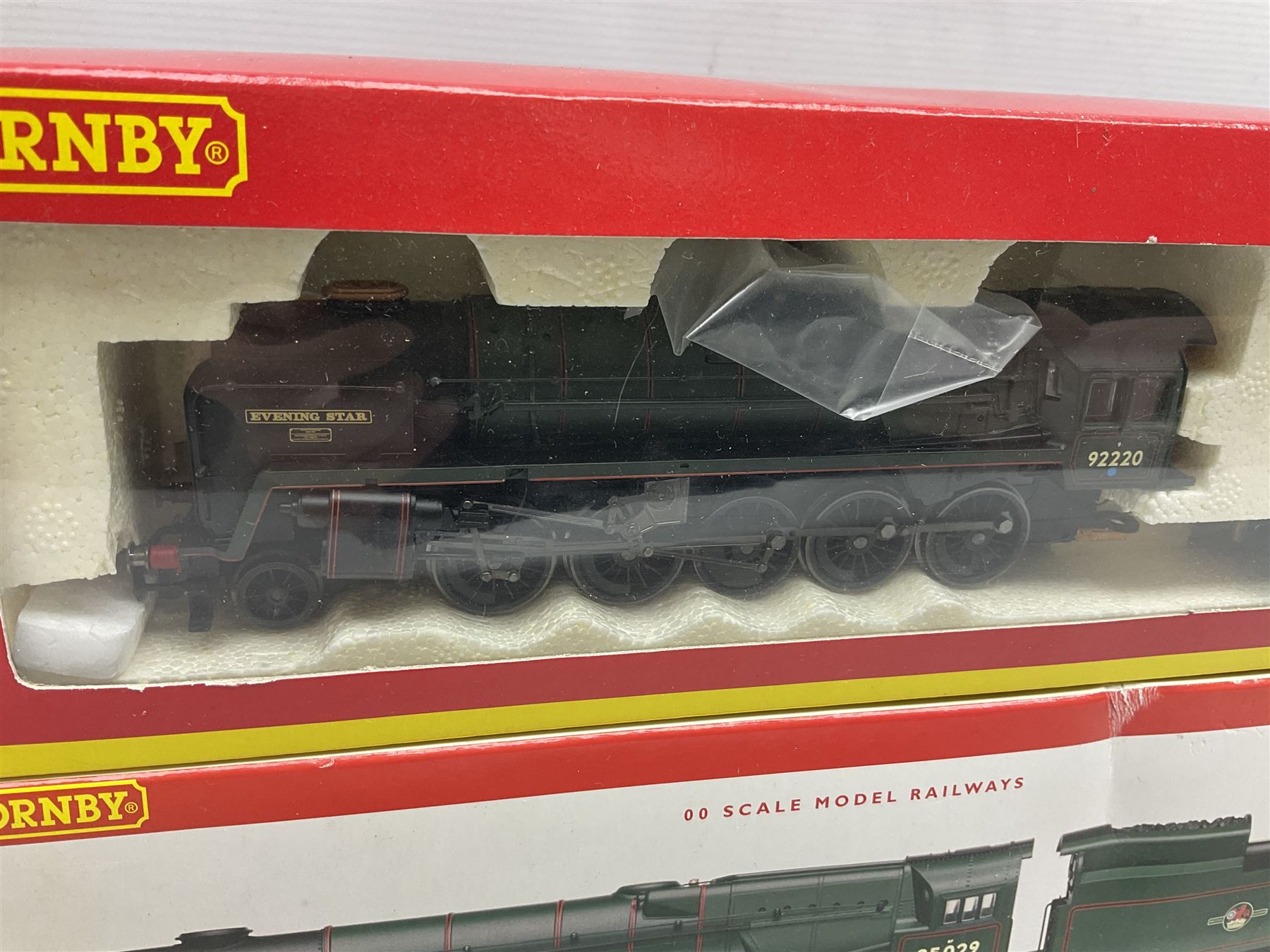 Hornby '00' gauge - NRM Collection Merchant Navy Class 4-6-2 locomotive 'Ellerman Lines' No.35029; boxed with slip case; LNER Class A4 4-6-2 locomotive 'Mallard' No.4468; boxed; and Class 9F 2-10-0 locomotive 'Evening Star' No.92220; boxed (3)
