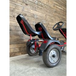 Tectake Kart two-seater red-go kart with brake