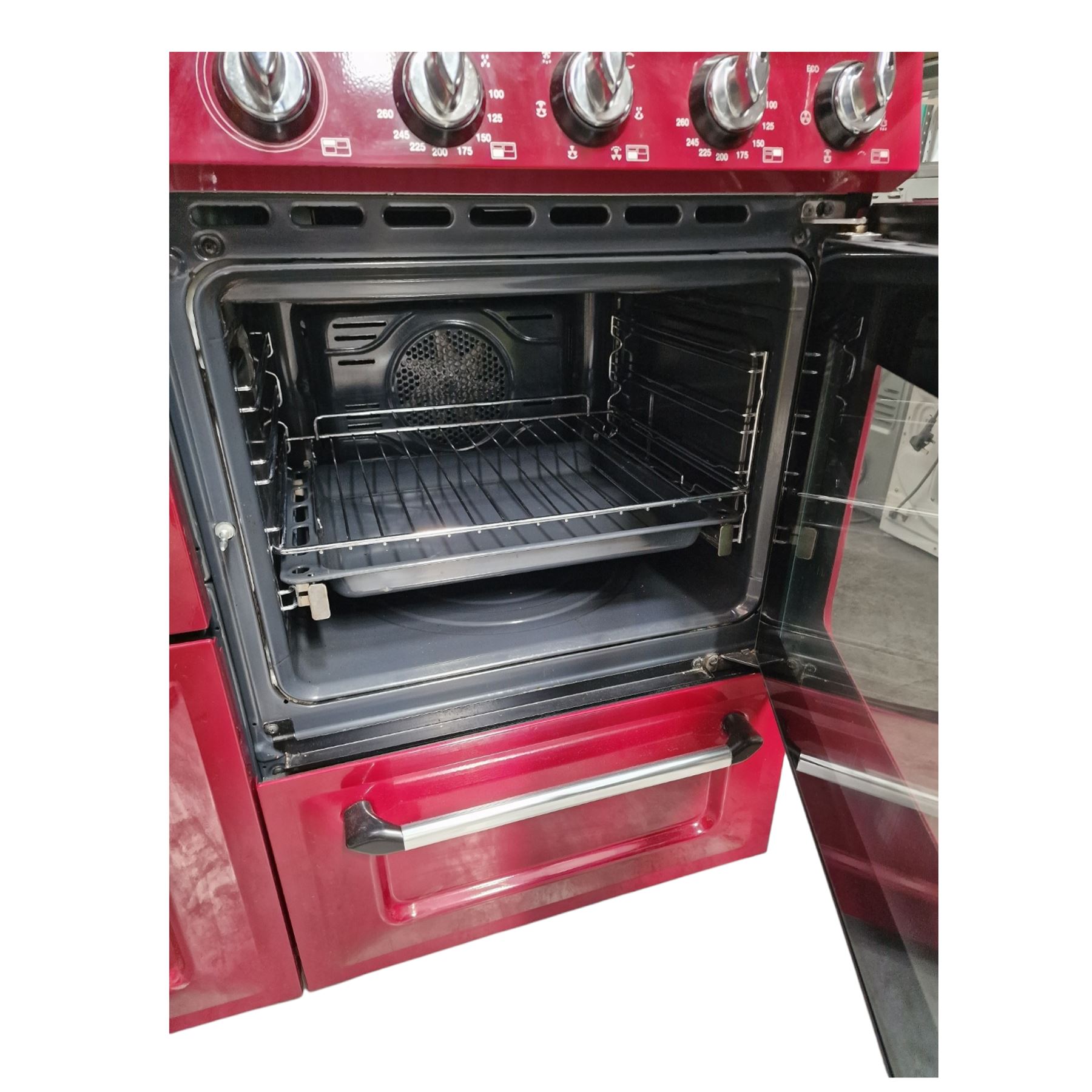 Smeg TR4110IRW Five ring induction cooker in dark red with grill and double ovens - THIS LOT IS TO BE COLLECTED BY APPOINTMENT FROM DUGGLEBY STORAGE, GREAT HILL, EASTFIELD, SCARBOROUGH, YO11 3TX