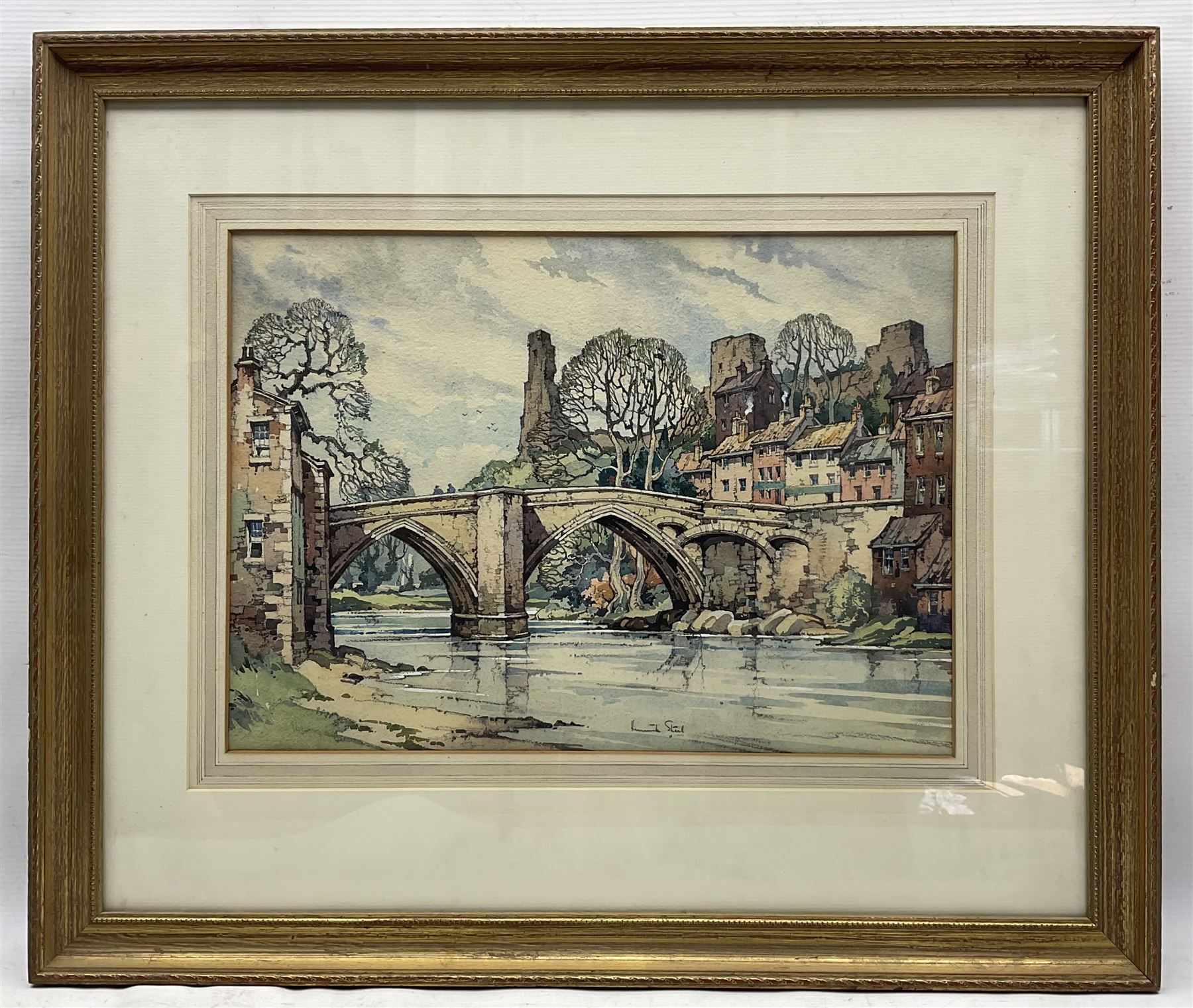 Kenneth Steel (British 1906-1970): Barnard Castle, watercolour signed 31cm x 44cm 