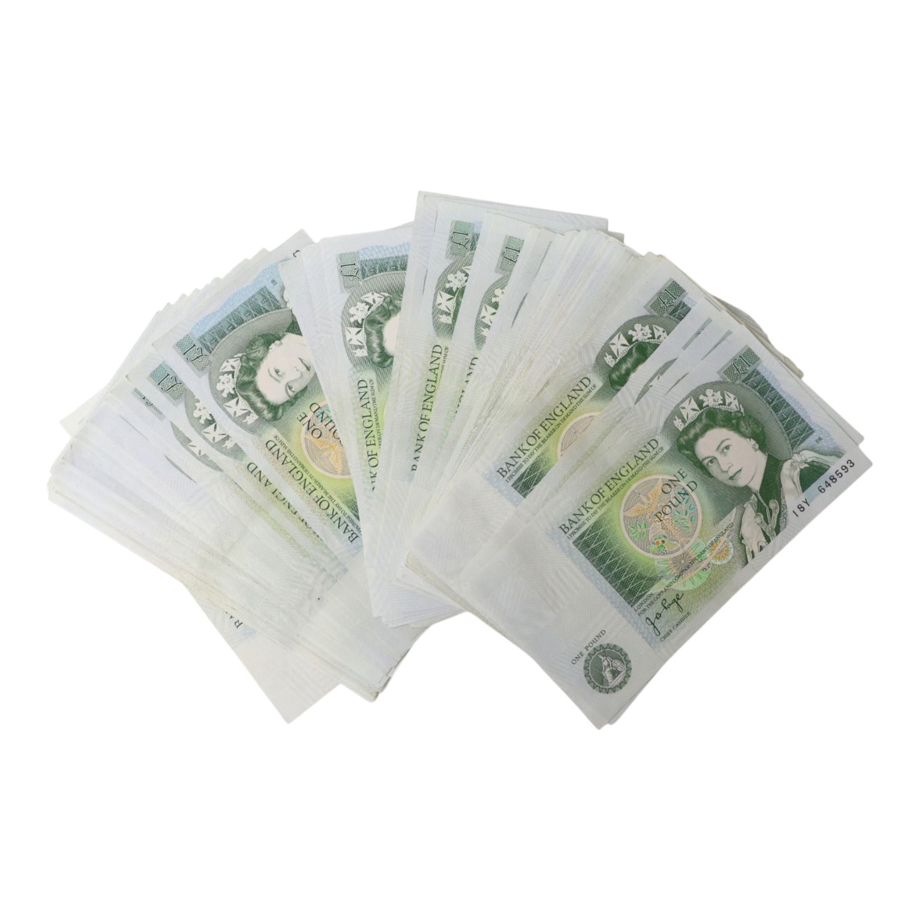 Approximately 105 Queen Elizabeth II one pound notes