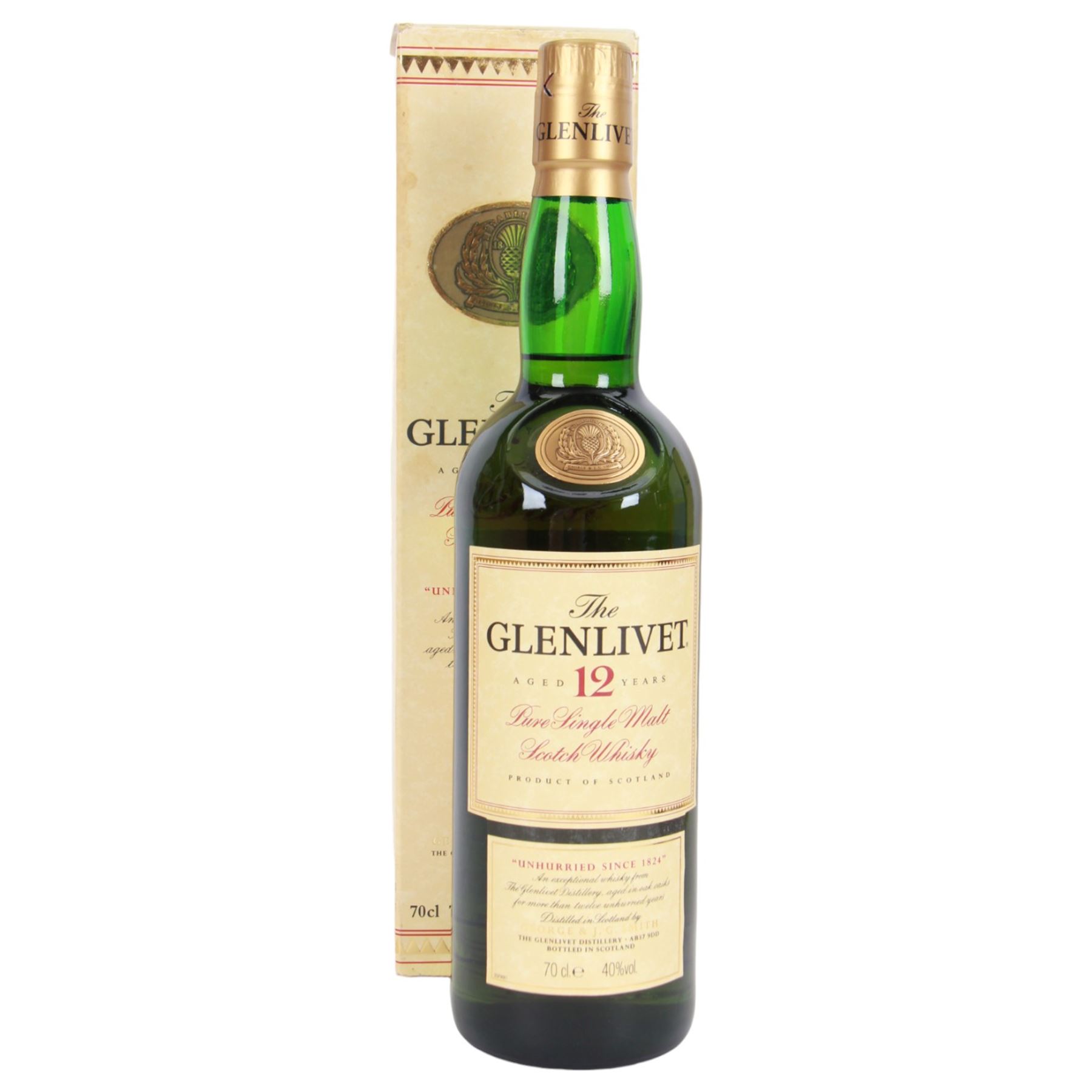 Mixed single malt Scotch whisky, comprising Glenlivet 12 year old, Famous Grouse 10 year old, Glen Grant 5 year old and Glenfiddich Special Reserve, various contents and proof, all with original boxes   