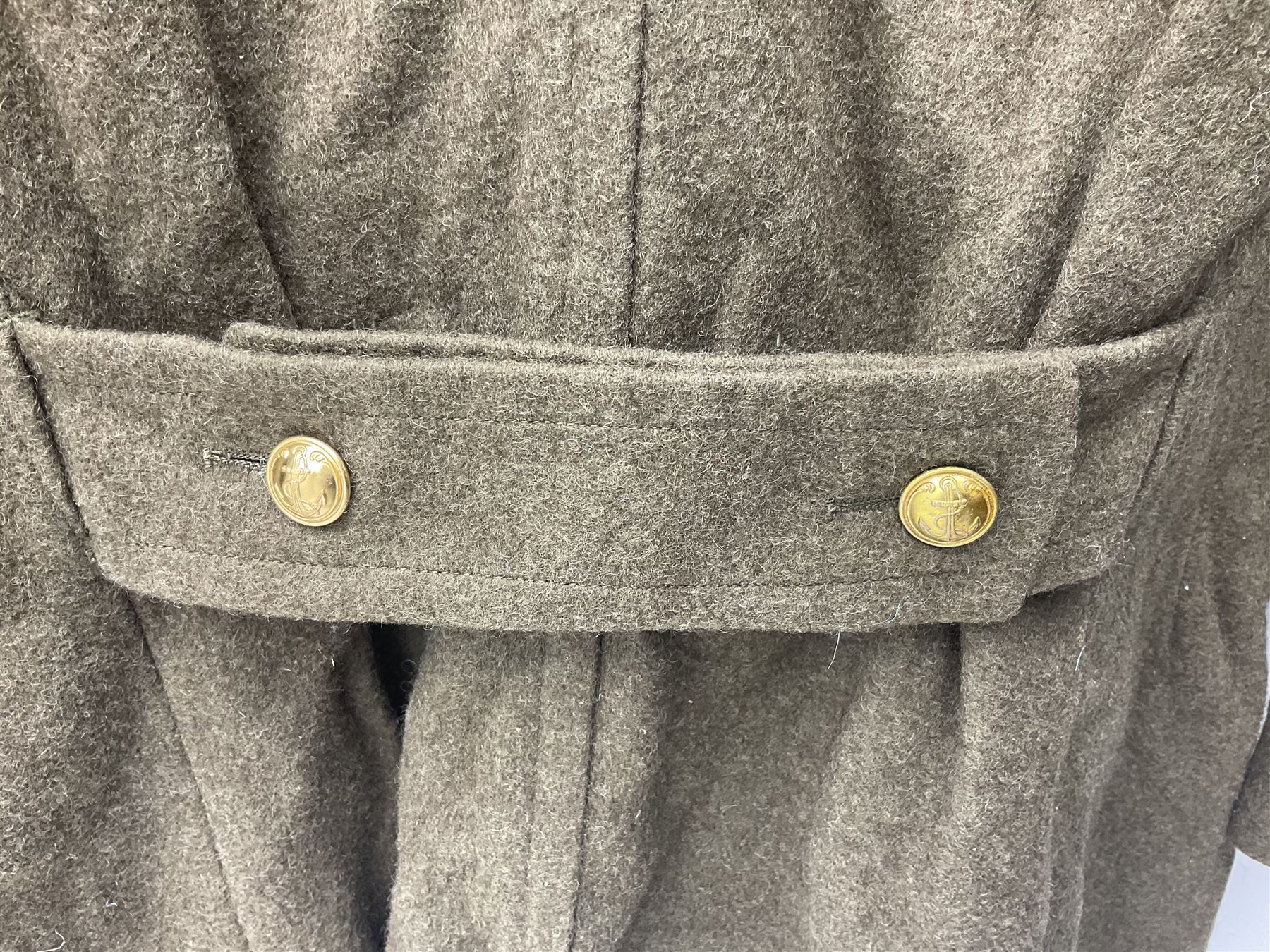 French Gendarmerie greatcoat, bears label for 'Maitre-Tailleur F.M. Barronnier 52 Chaumont 13 Rue Ferrer'; and French greatcoat (Indochine Period Vietnam 1947/1953)